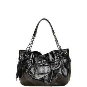 Burberry Blue Label Shoulder Bag Black Enamel